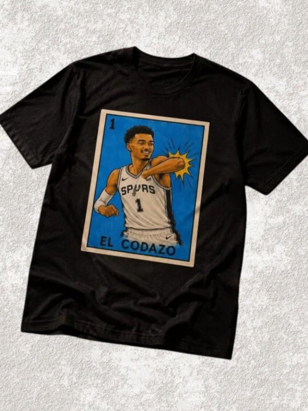 El Codazo Spurs Unisex Tshirt | Lotería Style Spurs Graphic Tee, short sleeves